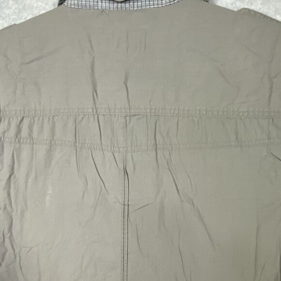 English Laundry Mens Sz XL Tan Short Sleeve Casual Button Down Shirt Pockets - Picture 11 of 14